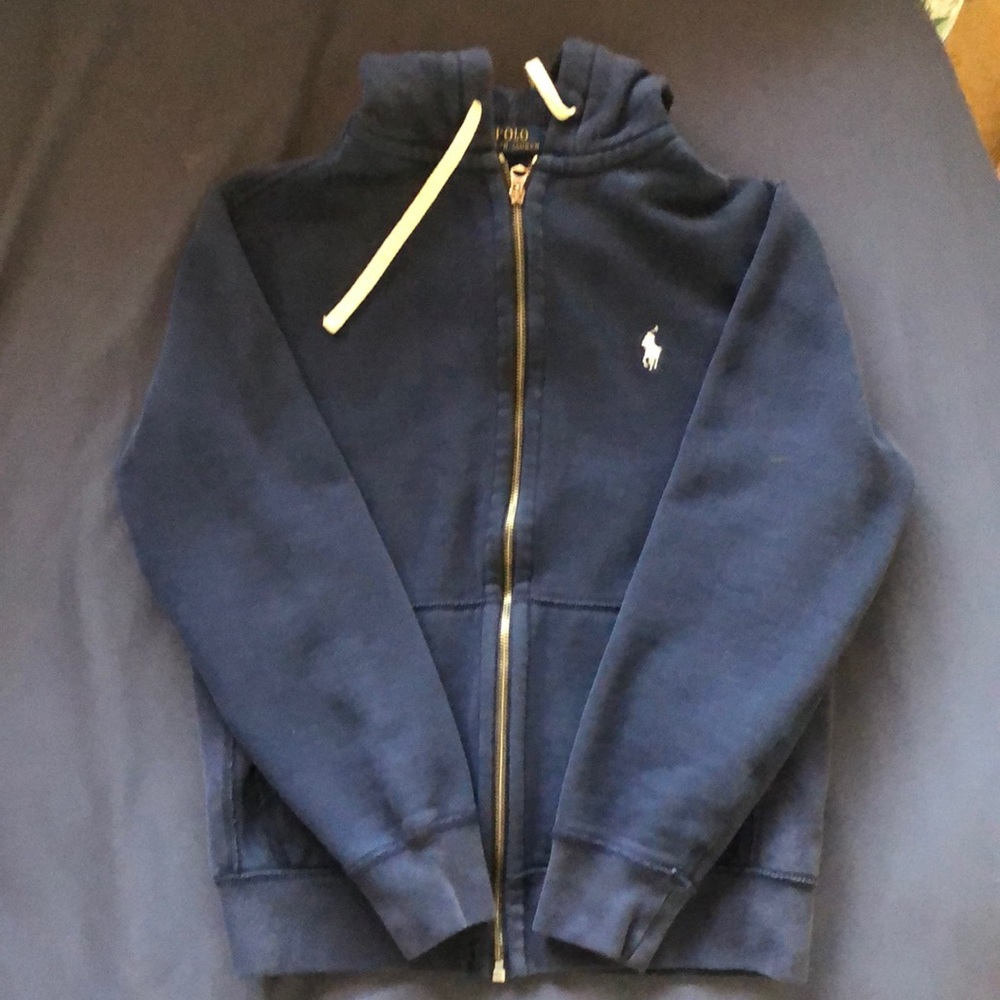 Polo Ralph Lauren Men’s Blue Zip-Up Hoodie, Size Small
